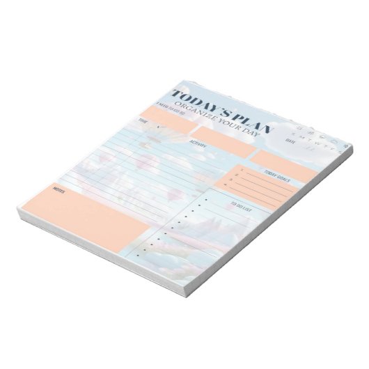 Bloc-note Planificateur d'aujourd'hui - Organiz quotidien si (Tourné)