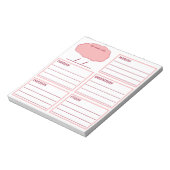 Bloc-note Planificateur de 5 jours (Tourné)