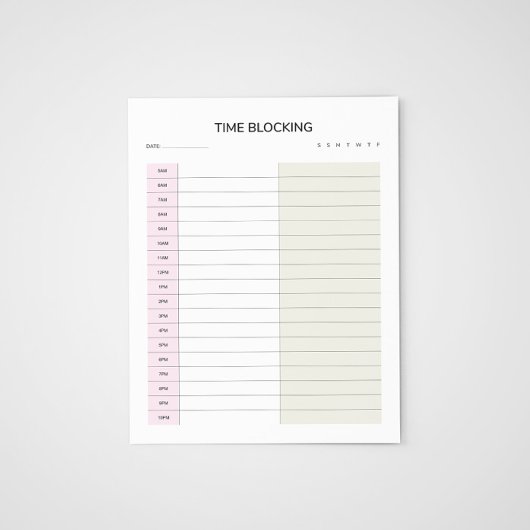 Bloc-note Planificateur de blocage de temps 