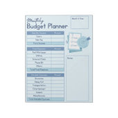 Bloc-note Planificateur de budget mensuel (Tourné)