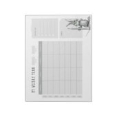 Bloc-note Planificateur de bureau hebdomadaire avec lapin (Tourné)