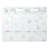 Bloc-note Planificateur de bureau hebdomadaire des sciences (Devant)