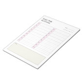 Bloc-note Planificateur de calendrier de blocage de temps qu (Incliné)