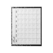 Bloc-note Planificateur de calendrier mensuel élégant (Tourné)