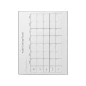 Bloc-note Planificateur de contenu de médias sociaux hebdoma (Tourné)