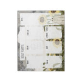 Bloc-note Planificateur de fantômes de tournesol (Tourné)