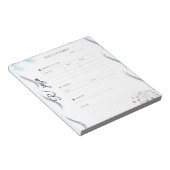Bloc-note Planificateur de Fitness mignon Blanc et Noir (Incliné)