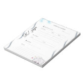 Bloc-note Planificateur de Fitness mignon Blanc et Noir (Tourné)