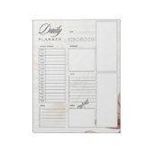 Bloc-note Planificateur de fleurs roses et libellule (Tourné)