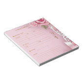 Bloc-note Planificateur de forme rose pastel or pâle (Incliné)