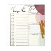 Bloc-note Planificateur de jour de peinture de style moderne (Devant)