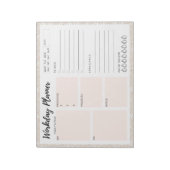 Bloc-note Planificateur de jours de travail des fleurs (Tourné)