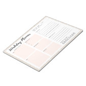 Bloc-note Planificateur de jours de travail des fleurs (Incliné)