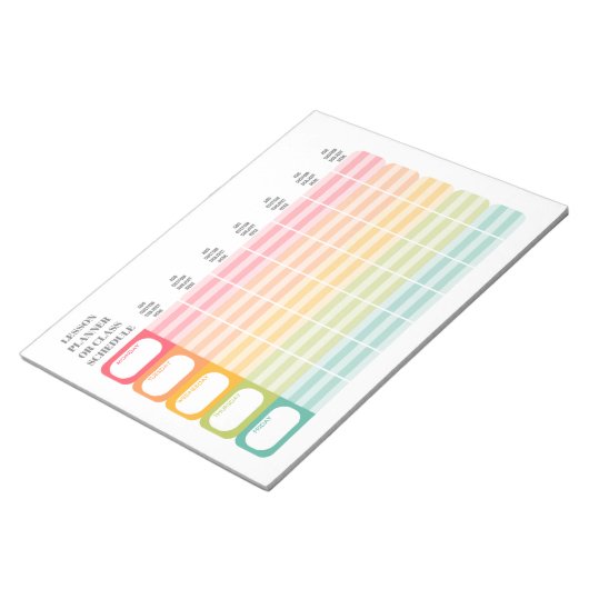 Bloc-note Planificateur de leçons de l'enseignant ou program (Incliné)