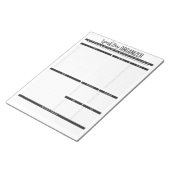 Bloc-note Planificateur de l'organisateur de travail quotidi (Incliné)