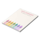 Bloc-note Planificateur de professeur de crayon mignon Plan (Tourné)