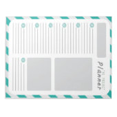 Bloc-note Planificateur de projet hebdomadaire - Vert (Devant)