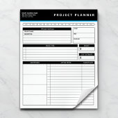 Bloc-note Planificateur de projet professionnel personnalisé