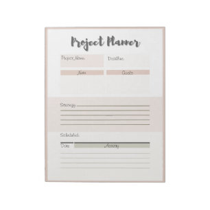 Bloc-note Planificateur de projets personnalisé