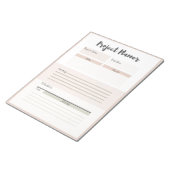 Bloc-note Planificateur de projets personnalisé (Incliné)