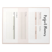 Bloc-note Planificateur de projets personnalisé (Devant)