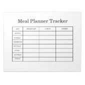 Bloc-note planificateur de repas (Devant)
