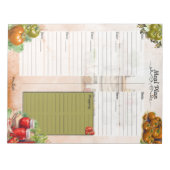 Bloc-note Planificateur de repas à la pâte de tomate (Devant)