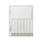 Bloc-note Planificateur de repas hebdomadaire (Tourné)