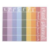 Bloc-note Planificateur de repas hebdomadaire - Arc en ciel  (Devant)