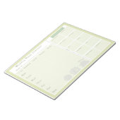 Bloc-note Planificateur de repas hebdomadaire Bandes vertes (Incliné)