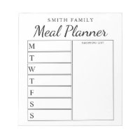 Planificateur de repas hebdomadaire familial
