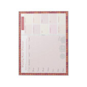 Bloc-note Planificateur de repas hebdomadaire Métal d'automn (Tourné)