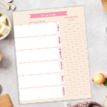 Bloc-note Planificateur de repas personnalisé et liste d'ach<br><div class="desc">Planificateur de repas Pastel et liste d'achats pour une semaine organisée devant toute famille. Ce modèle de planificateur de repas pourrait être customisé en modifiant le libellé à votre guise. Vous pouvez le modifier pour les événements et la planification ou pour plus de créneaux selon les besoins. Faites une excellente...</div>