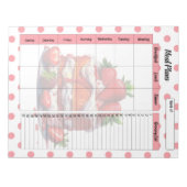 Bloc-note Planificateur de repas pour de mignons traitements (Devant)