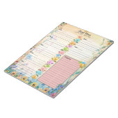 Bloc-note Planificateur de repas sur 7 jours May Flowers (Incliné)