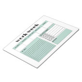 Bloc-note Planificateur de semaine de travail - bleu (Incliné)