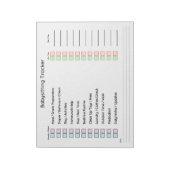 Bloc-note Planificateur de tâches de garde d'enfants moderne (Tourné)