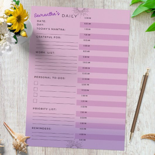 Bloc-note Planificateur De Travail Personnel, À Faire, Rappe