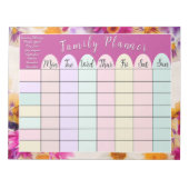 Bloc-note Planificateur Floral (Devant)