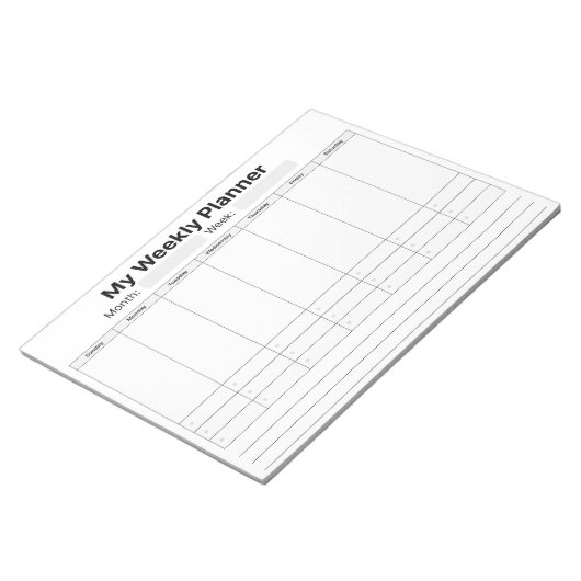 Bloc-note Planificateur hebdomadaire (Incliné)