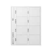 Bloc-note Planificateur hebdomadaire, (Tourné)