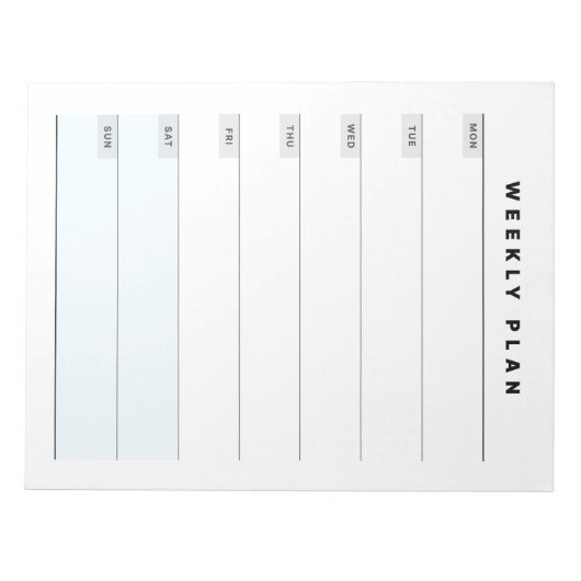 Bloc-note Planificateur hebdomadaire (Devant)