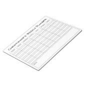 Bloc-note Planificateur hebdomadaire à personnaliser avec No (Incliné)