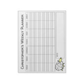 Bloc-note Planificateur hebdomadaire à personnaliser avec No (Tourné)