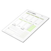 Bloc-note Planificateur hebdomadaire avec début dimanche (ve (Incliné)