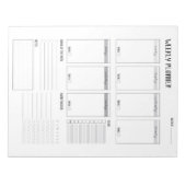 Bloc-note Planificateur hebdomadaire avec début lundi (gris) (Devant)