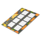 Bloc-note Planificateur hebdomadaire avec oranges (Incliné)