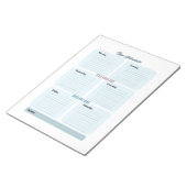 Bloc-note Planificateur Hebdomadaire Bleu (Incliné)