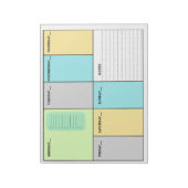 Bloc-note Planificateur hebdomadaire coloré A4 (Tourné)