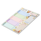 Bloc-note Planificateur hebdomadaire Cute Bee Honey Thème Mu (Incliné)